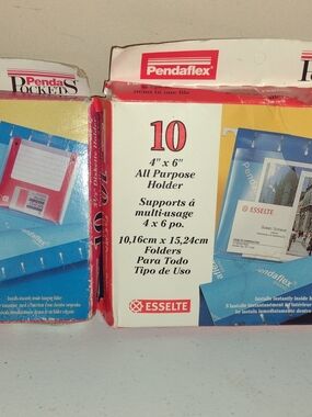 Vintage 4" x 6" All Purpose Holders - Pack of 10 & 3 1/2" Diskette Holders NOS